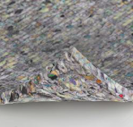 Close-up of multicolored carpet padding material