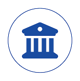 Blue government icon