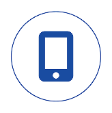 Blue smartphone icon