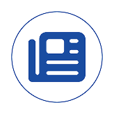 Blue newspaper icon